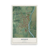 Map of Monroe, Oregon, 12 x 18 inch unframed archival matte print