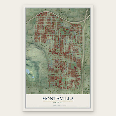 Montavilla, Oregon map print, the full design