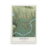 Map of Monument, Oregon, 12 x 18 inch unframed archival matte print
