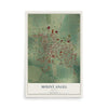 Map of Mount Angel, Oregon, 12 x 18 inch unframed archival matte print