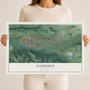 Map of Oakridge, Oregon, 12 x 18 inch unframed archival matte print