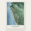 Oceanside, Oregon map print, the full design