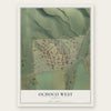 Ochoco West, Oregon map print, the full design