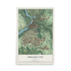 Map of Oregon City, Oregon, 12 x 18 inch unframed archival matte print