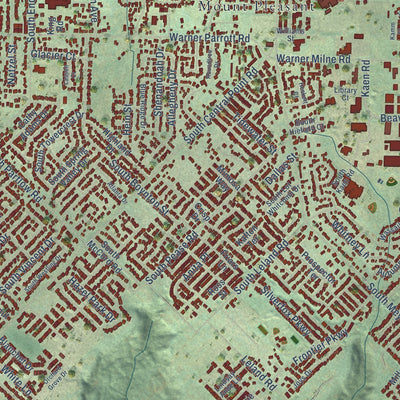 Close-up of the map of Oregon City, Oregon print showing street and building detail