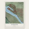 Overlook, Oregon map print, the full design