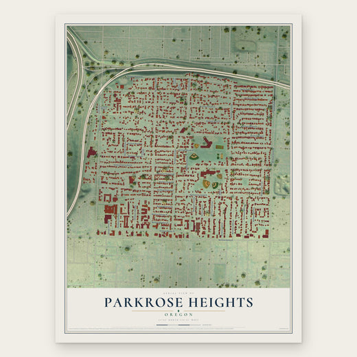Parkrose Heights, Oregon map print, the full design