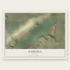 Paulina, Oregon map print, the full design