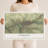 Map of Pendleton, Oregon, 12 x 18 inch unframed archival matte print