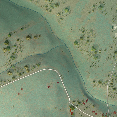 Close-up of the map of Pine Grove, Oregon print showing street and building detail