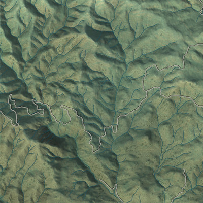 Close-up of the map of Pinehurst, Oregon print showing street and building detail