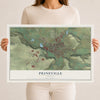 Map of Prineville, Oregon, 12 x 18 inch unframed archival matte print