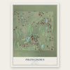 Pronghorn, Oregon map print, the full design