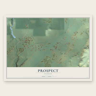 Prospect, Oregon map print, the full design