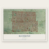 Richmond, Oregon map print, the full design