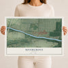 Map of Rivergrove, Oregon, 12 x 18 inch unframed archival matte print