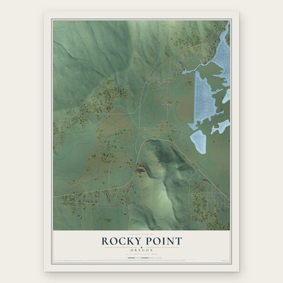 Rocky Point, Oregon map print, the full design