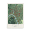 Map of Rogue River, Oregon, 12 x 18 inch unframed archival matte print