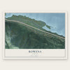 Rowena, Oregon map print, the full design