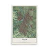 Map of Salem, Oregon, 12 x 18 inch unframed archival matte print