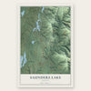 Saunders Lake, Oregon map print, the full design