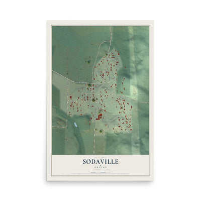 Map of Sodaville, Oregon, 12 x 18 inch unframed archival matte print