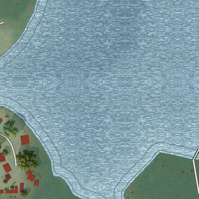 Close-up of the map of Sportsmans Park, Oregon print showing street and building detail