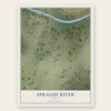Sprague River, Oregon map print, the full design