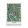 Map of Toledo, Oregon, 12 x 18 inch unframed archival matte print