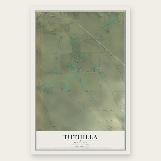 Tutuilla, Oregon map print, the full design