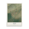 Map of Ukiah, Oregon, 12 x 18 inch unframed archival matte print