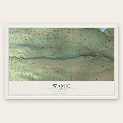 Wamic, Oregon map print, the full design