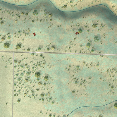 Close-up of the map of Wamic, Oregon print showing street and building detail