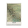 Map of Wasco, Oregon, 12 x 18 inch unframed archival matte print