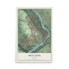 Map of West Linn, Oregon, 12 x 18 inch unframed archival matte print