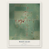 West Scio, Oregon map print, the full design