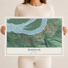 Map of Wheeler, Oregon, 12 x 18 inch unframed archival matte print