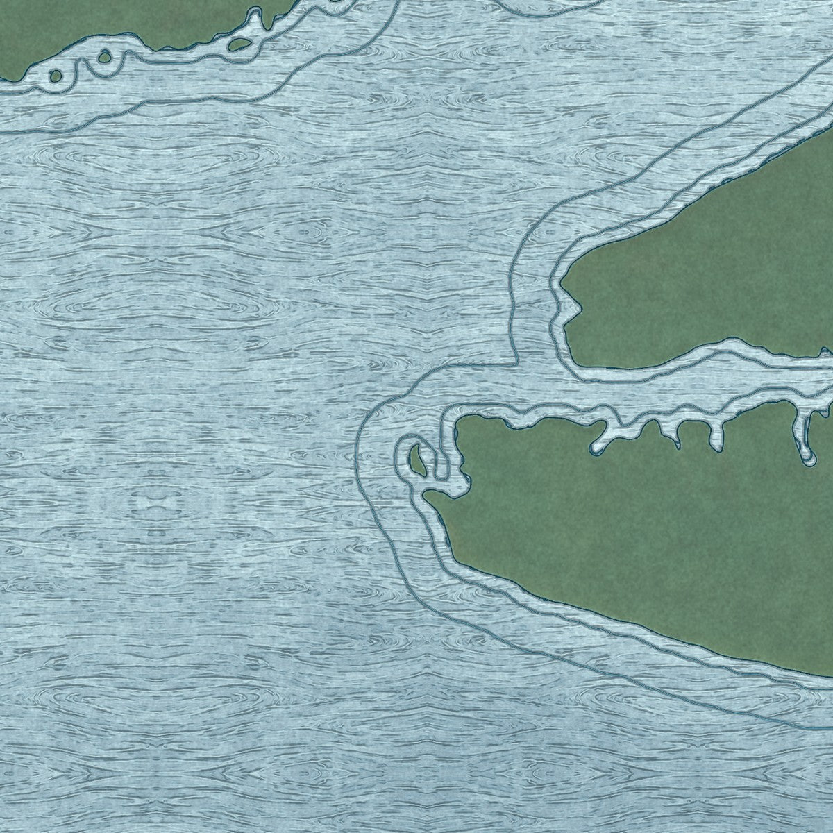 Second close-up of the map of Wheeler, Oregon print showing more streets and buildings