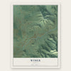 Wimer, Oregon map print, the full design