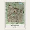 Woodlawn, Oregon map print, the full design