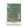 Map of Yoncalla, Oregon, 12 x 18 inch unframed archival matte print