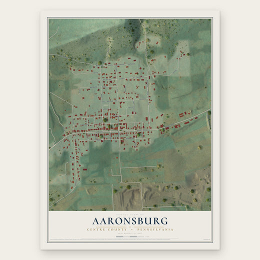 Aaronsburg, Pennsylvania map print, the full design