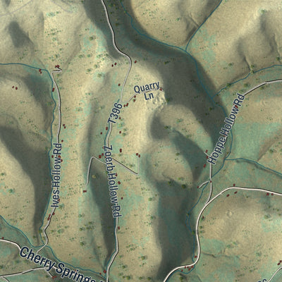 Second close-up of the map of Abbott, Pennsylvania print showing more streets and buildings