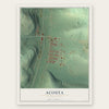 Acosta, Pennsylvania map print, the full design