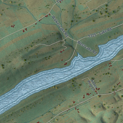 Close-up of the map of Adams, Snyder County, Pennsylvania print showing street and building detail