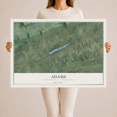 Map of Adams, Snyder County, Pennsylvania, 24 x 36 inch unframed archival matte print