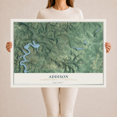 Map of Addison, Somerset County, Pennsylvania, 24 x 36 inch unframed archival matte print