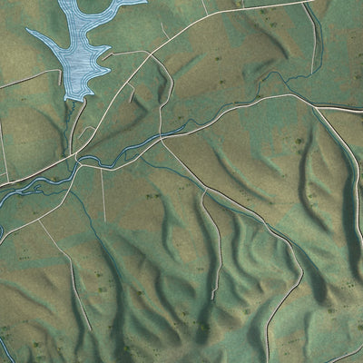 Close-up of the map of Albany, Berks County, Pennsylvania print showing street and building detail