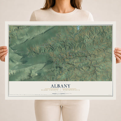 Map of Albany, Berks County, Pennsylvania, 18 x 24 inch unframed archival matte print