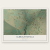 Albrightsville, Pennsylvania map print, the full design